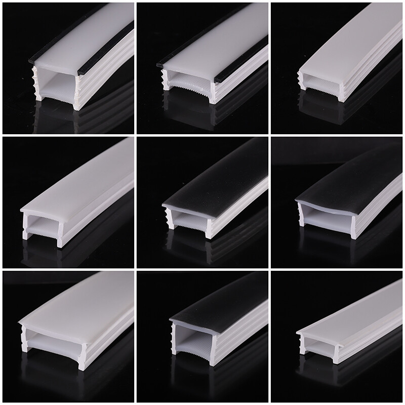 Silicone LED Channel Profile Flexible Cuttable Mounting Holder for LED Lights
