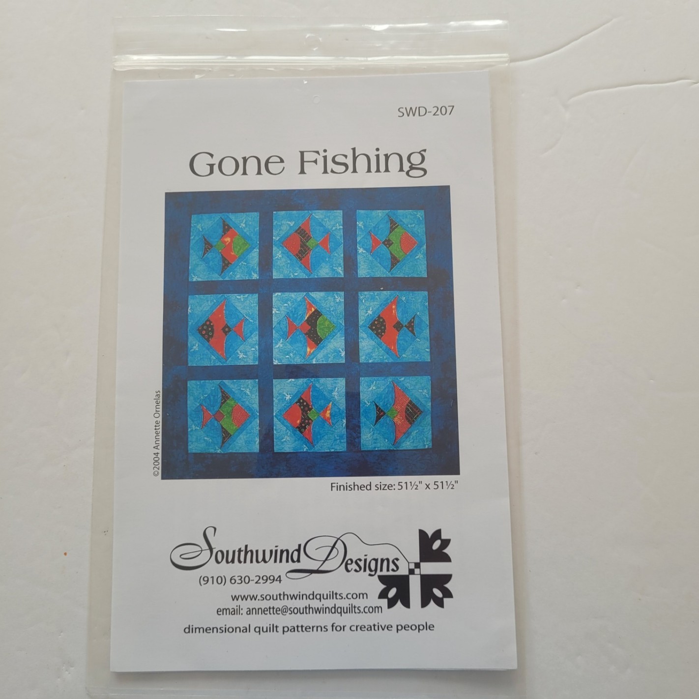 Gone Fishing Quilting Pattern Southwind Designs SWD-207