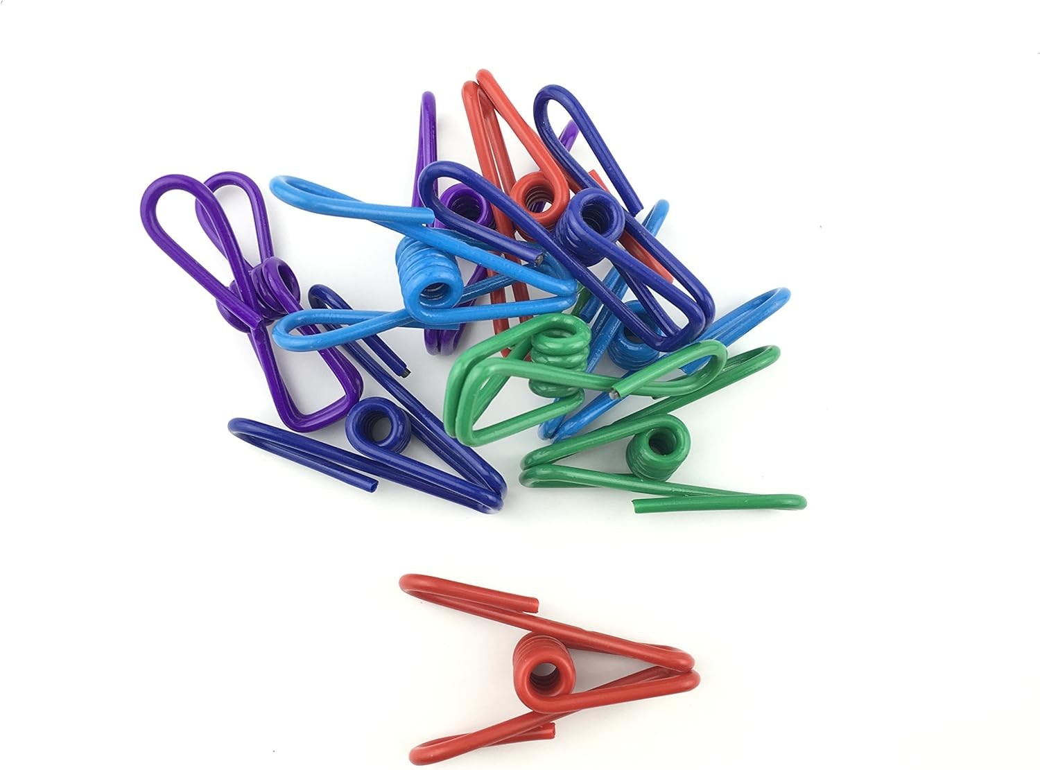 30 Pcs 2 Inch 10 Different Random Colors Chip Clips, PVC A-mixed 30pcs