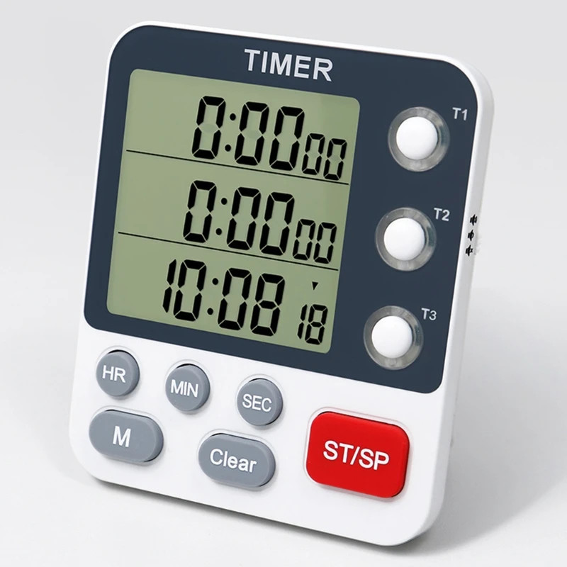 Digital Kitchen Timer, Cooking Timer, Count Up and Down Timer for Loud Alarm, Cl