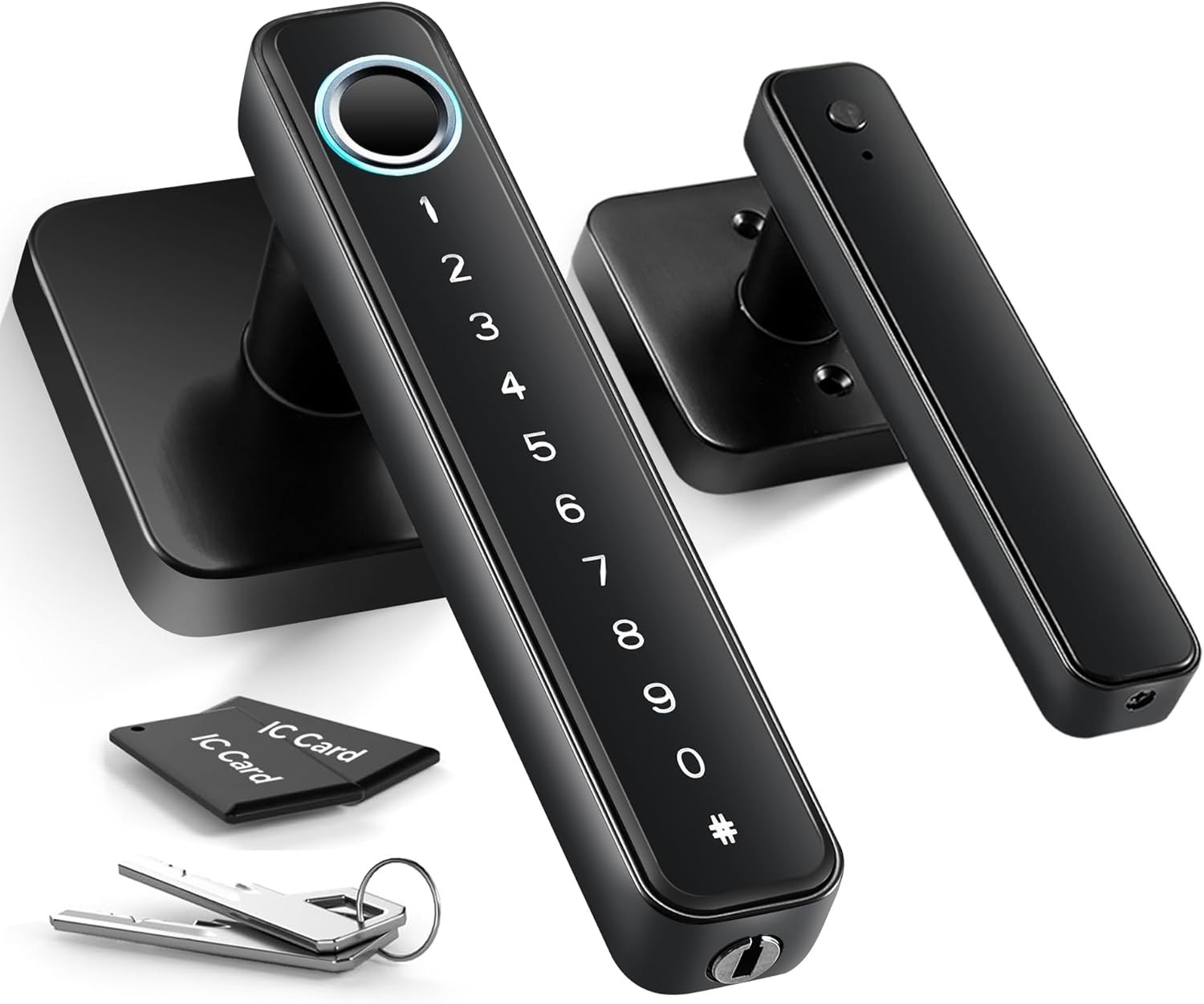 Cerradura de Puerta con Huella Digital, Pomo Inteligente Biométrico con Manija