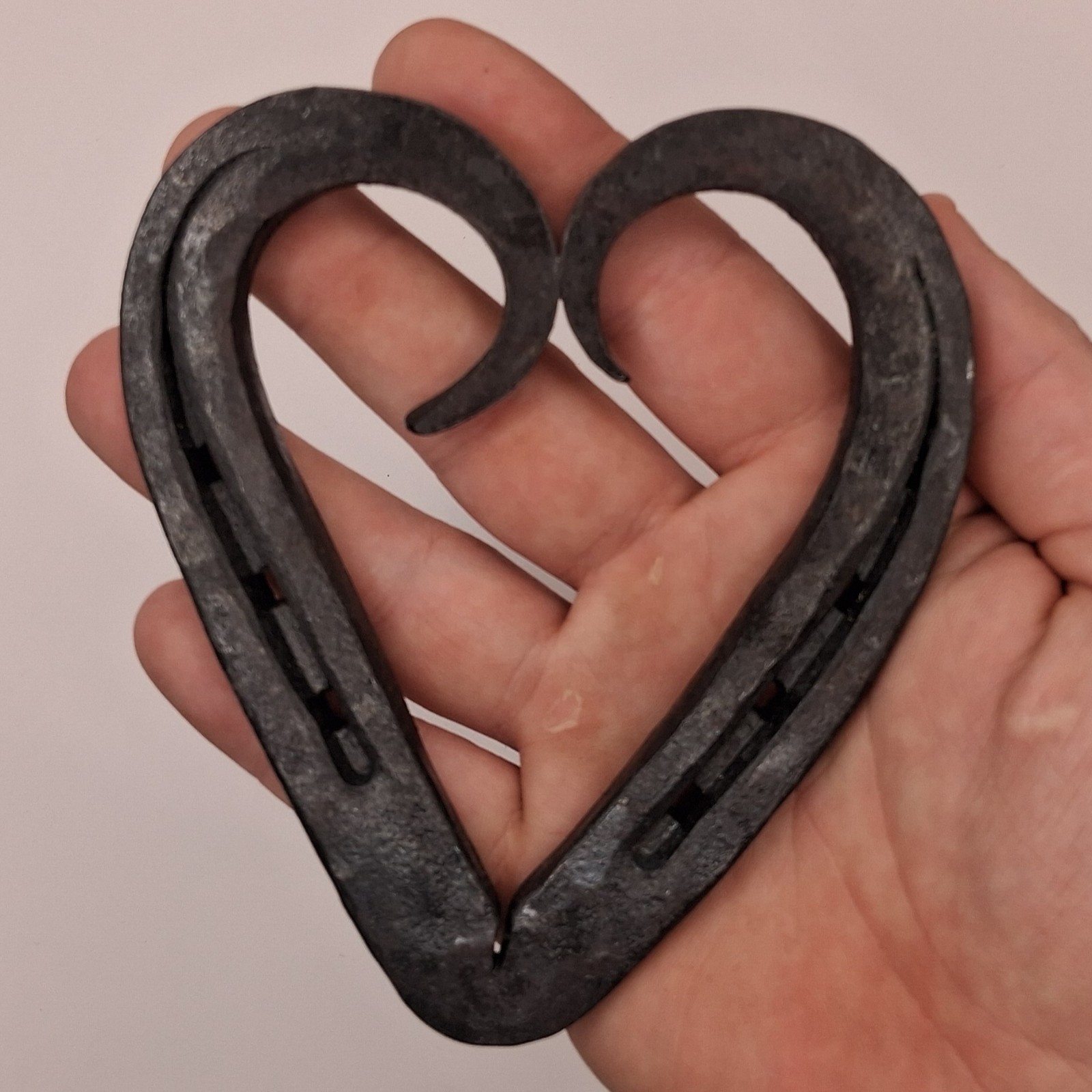 Hand Forged Blacksmith Made Horseshoe Heart Horse Equine