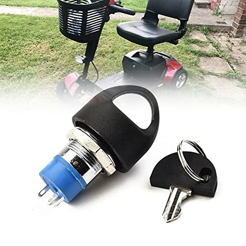 Ignition Switch with Key, Replacement Mobility Scooter Spare Start On/Off