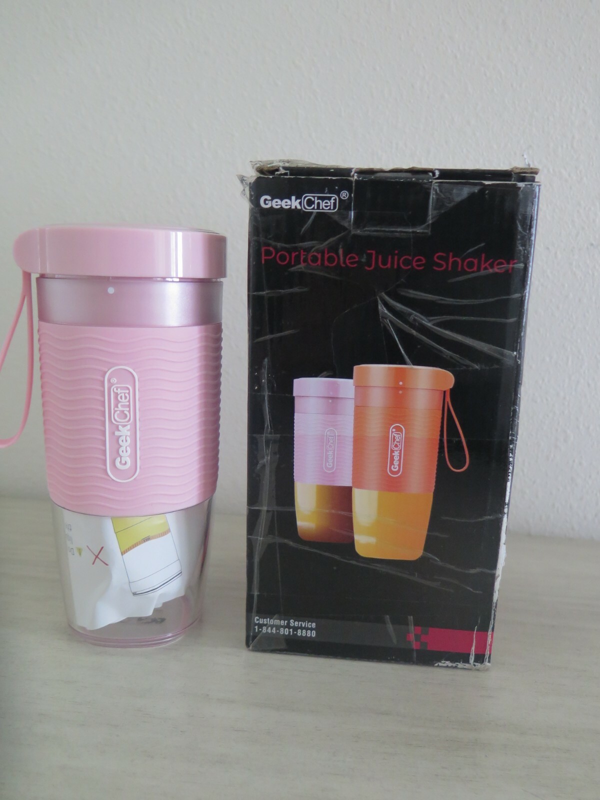 Geek Chef GPB35 Pink Portable Juice Shaker