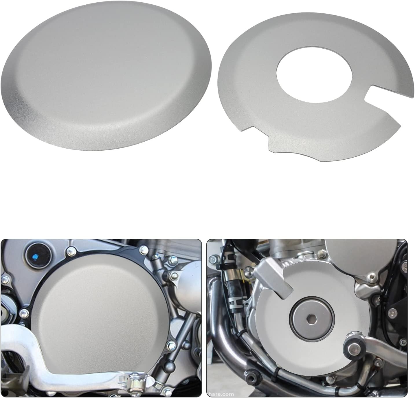 Ignition Clutch Case Covers Guards Kit for Suzuki DRZ400 DR-Z400S Silver