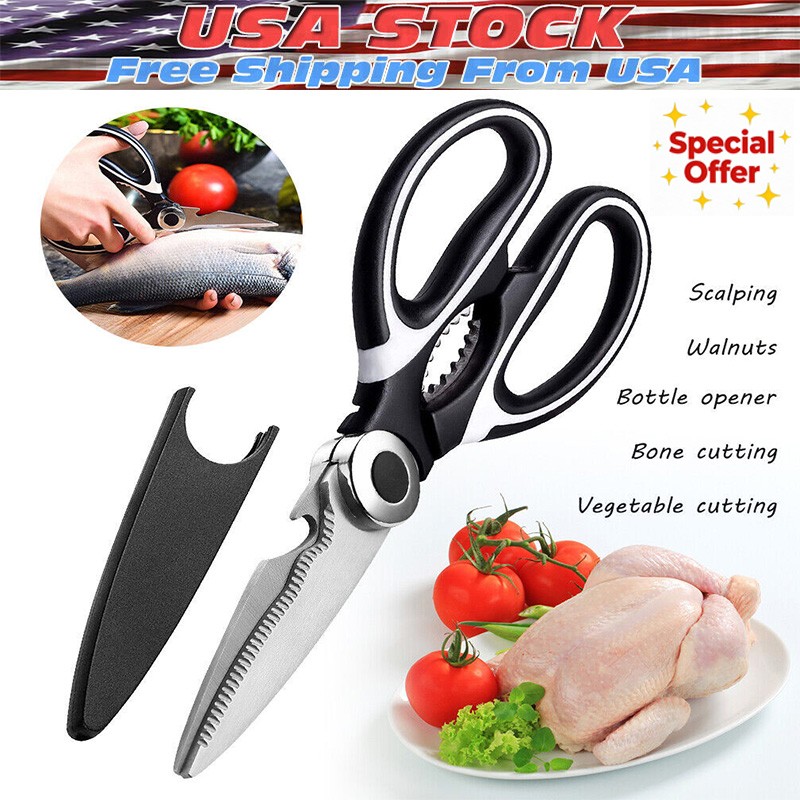 Heavy Duty Kitchen Shears Scissors Stainless Steel Multipurpose Ultra Sharp New