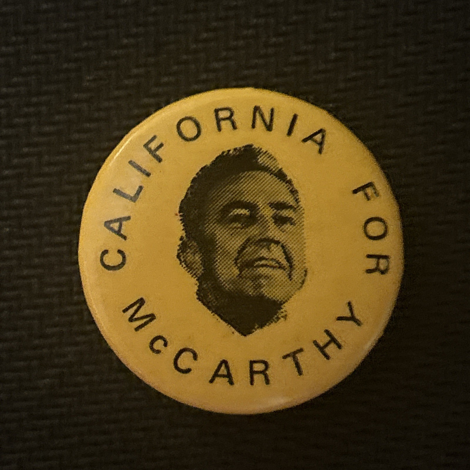 California For McCarthy  1” pinback button pin