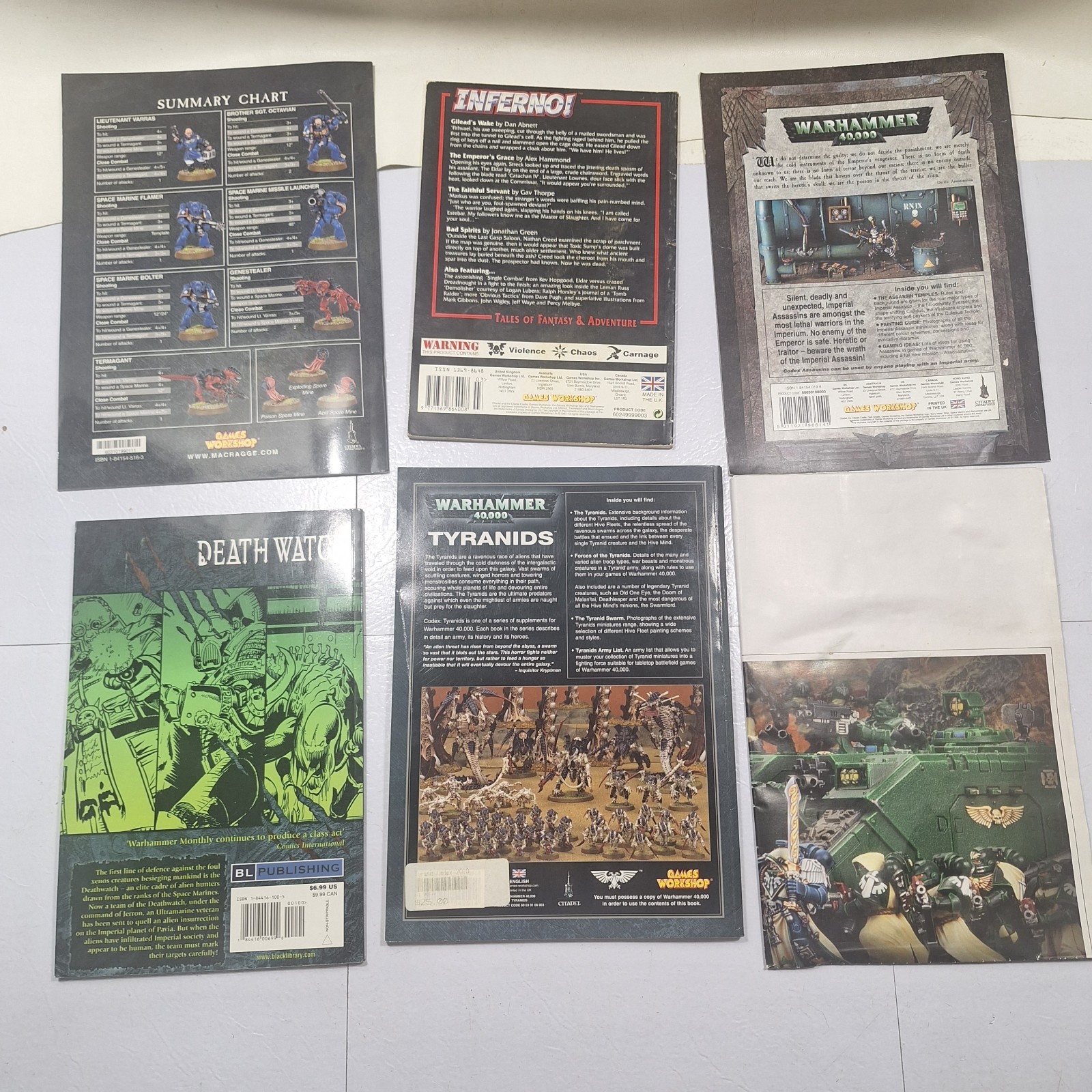 Warhammer 40k lot Codex Assassins Supplement Games Workshop Citadel Guide Book