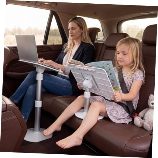 2 in 1 Portable Car Desk for Laptop Car Seat Tray Table Adjustable Height