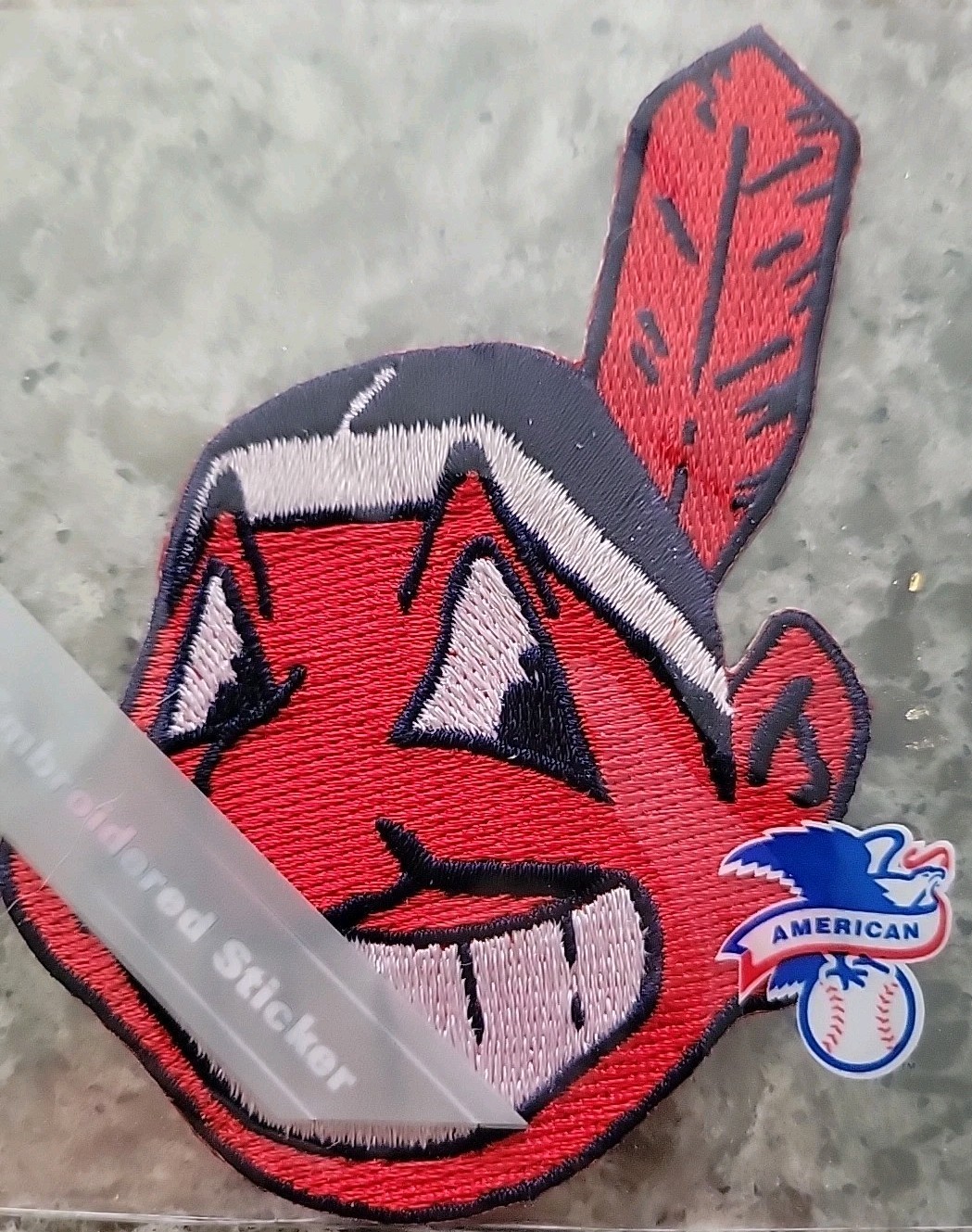 2 Cleveland Indians Chief Wahoo Logo Patch Stickers Jolee's