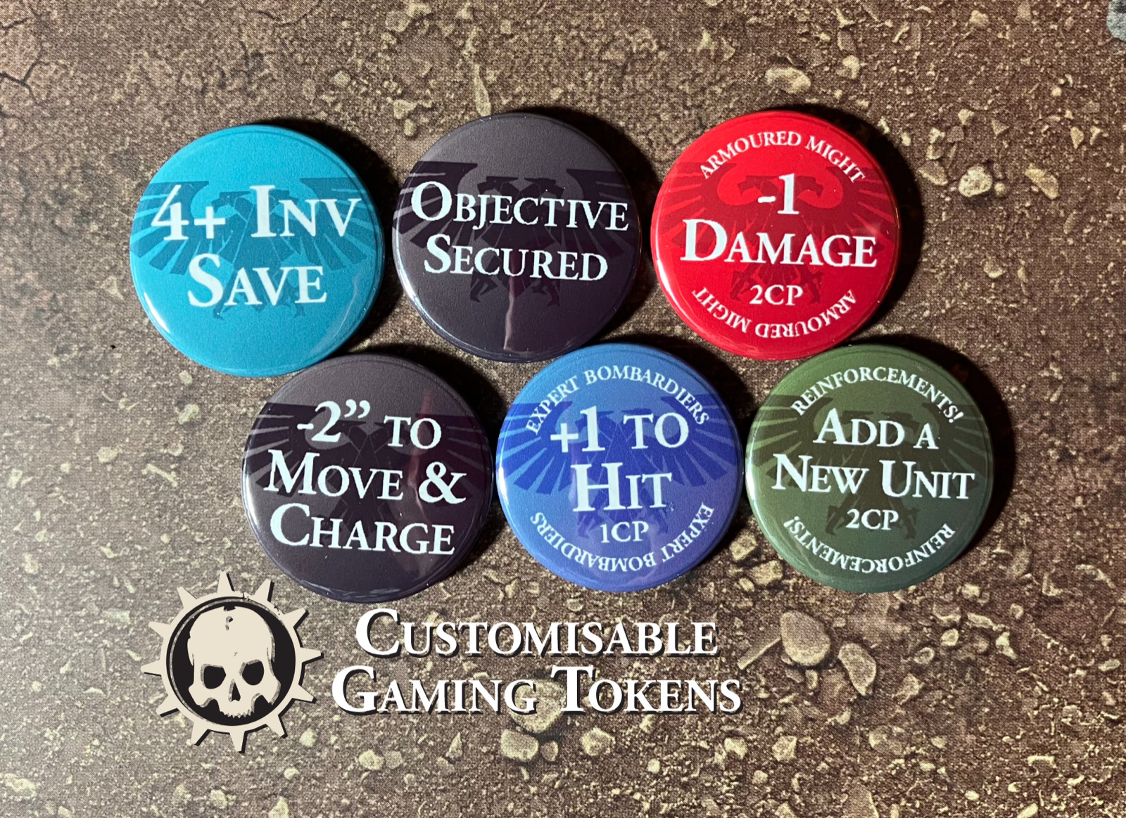 10th Edition Space Marine Codex Tokens - Stratagems, Effects & Buffs 40k