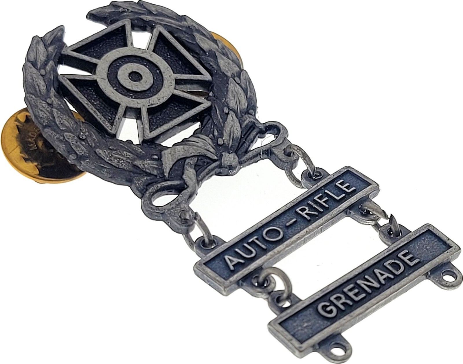US ARMY Expert Shooting Badge Wreath Auto-Rifle Grenade Qualification Bars