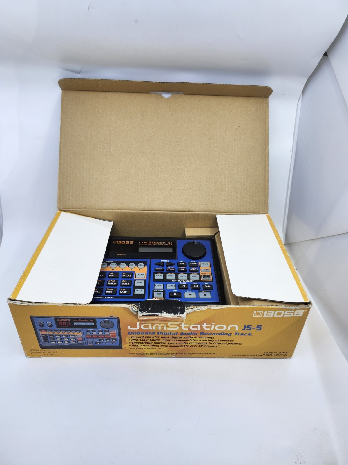 Boss JS-5 Jam Station Rhythm Backing Jamming Drum Machine Original Box UNTESTED