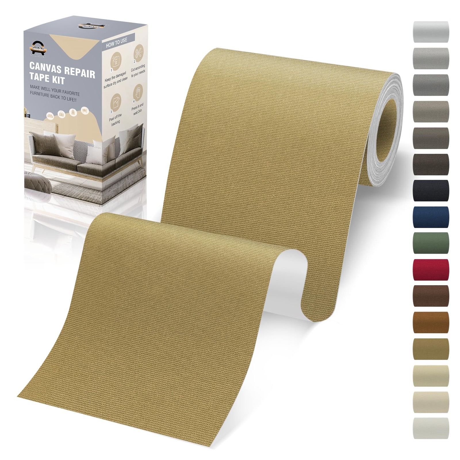 Canvas Repair Patches  SelfAdhesive Waterproof Fabric Patch Kit for Outdoor
