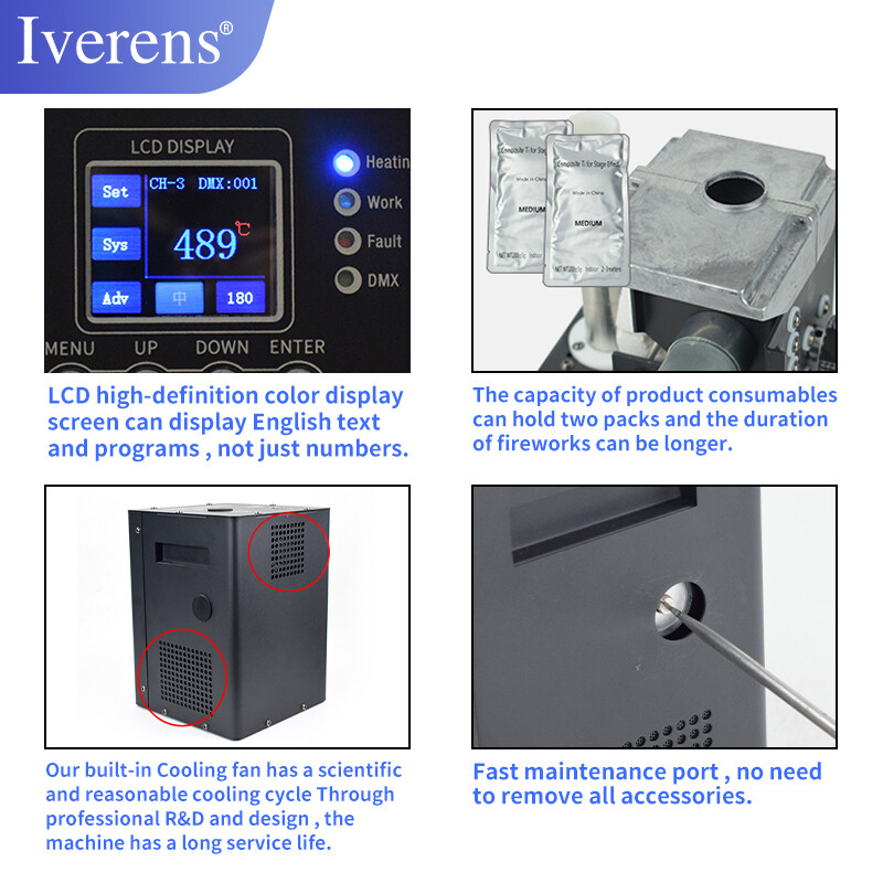 750W Cold Spark Machine Wedding DJ Party Stage Effect Firework Machine