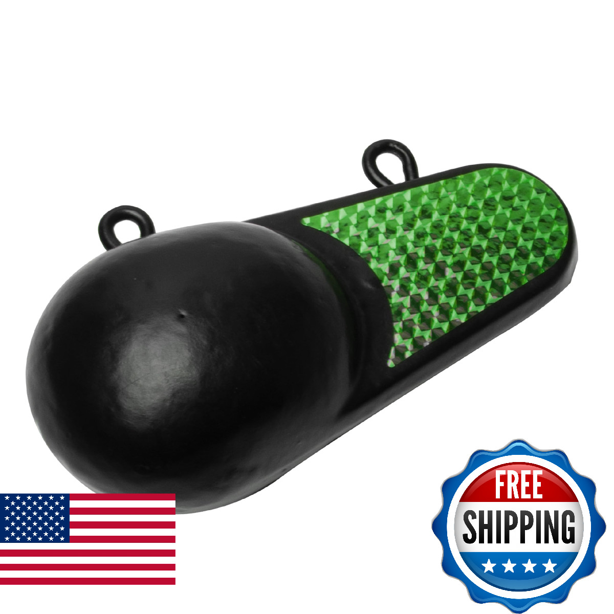 Extreme Max 3006.8981 Coated Keel-Style Downrigger Weight - 10 lbs. with Green F
