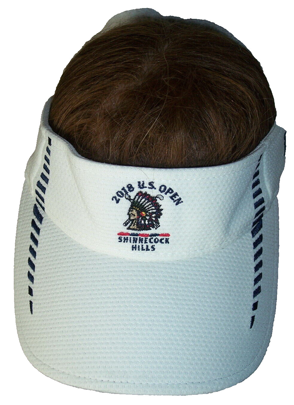 NEW Era White/Blue Poly Strapback Speed Visor 2018 US Open Shinnecock Hills Logo