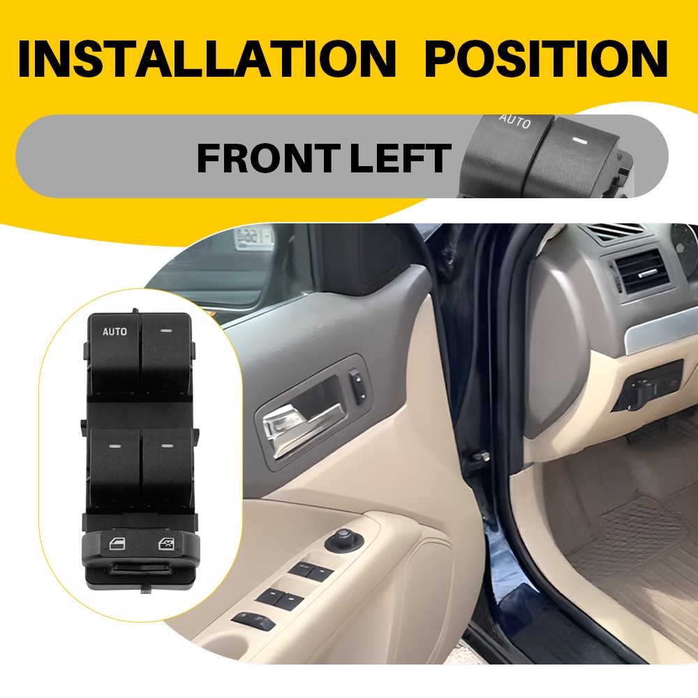 For Ford Crown Victoria 2009-2010 Front Driver Power Window Mirror Master Switch