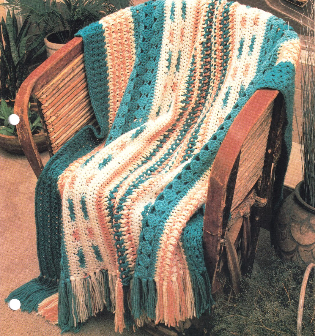 Crochet Afghan Pattern SOUTHWEST SAMPLER Instructions Annie's