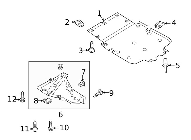 Genuine Audi Radiator Support Splash Shield 4K0-853-888-G