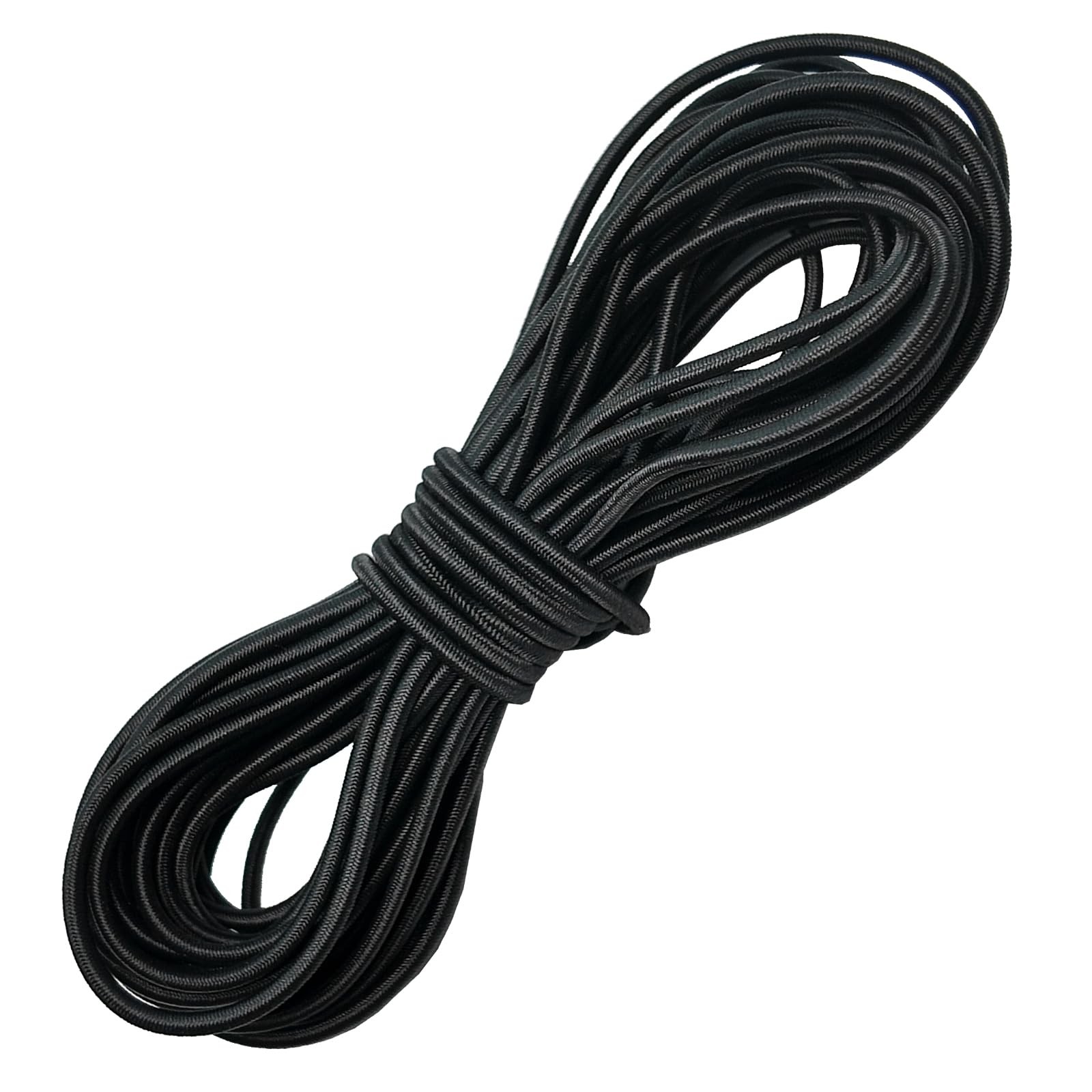 Cordón elástico negro redondo 3 mm (1/8 de pulgada) para costura y manualidades
