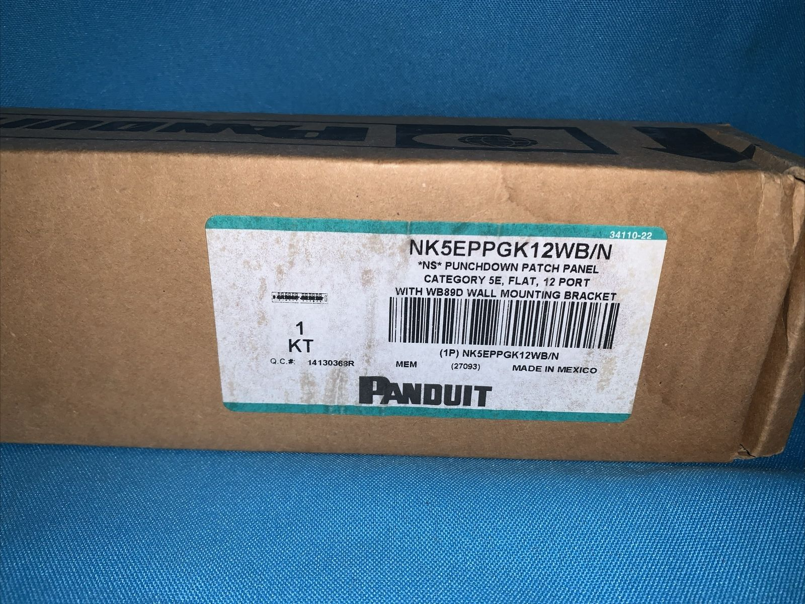 Panduit Cast5e 12 Port patch panel NK5EPPGK12WB/N