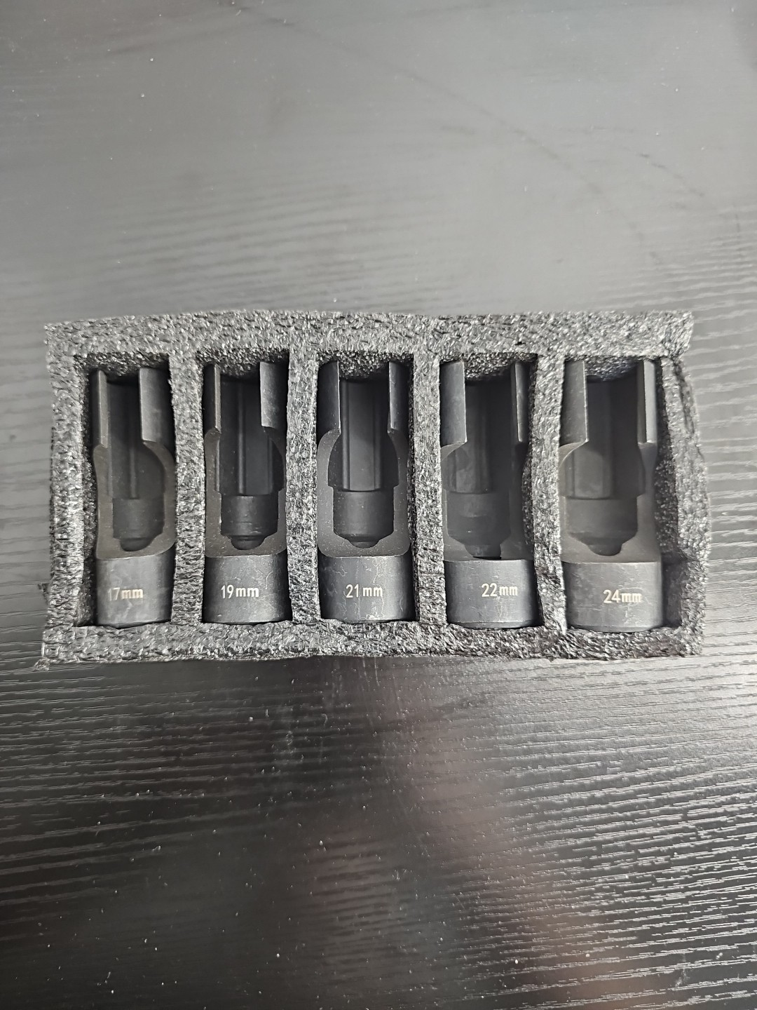 1/2 Inch Injector Fuel Line Socket Wrench Set Of 5, 17mm, 19mm, 21mm, 22mm, 24mm