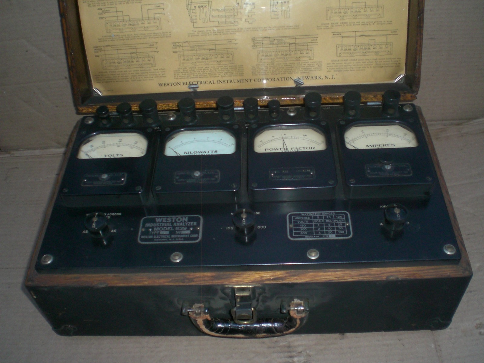 Antique Vintage Weston Industrial Analyzer Model 639