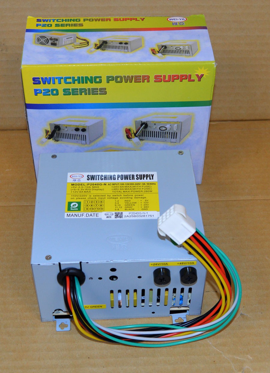 WEI-YA P2040G-N Claw Machine Power Supply.