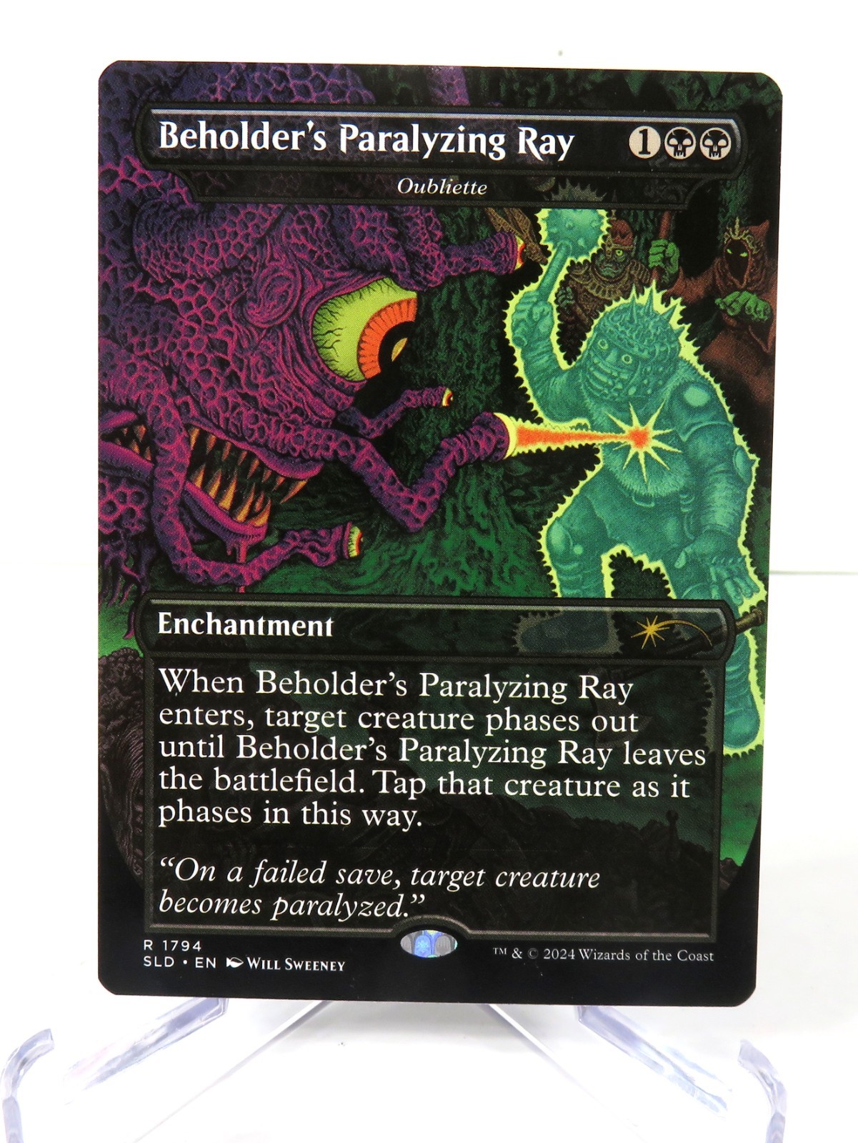 Beholder's Paralyzing Ray Oubliette Dungeons Dragons MTG Secret Lair NM/M