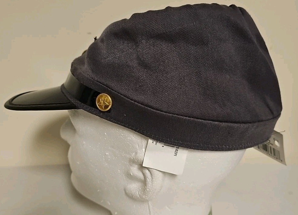 Civil War South Confederate Kepi Hat Costume Accessory.  Grey            V923