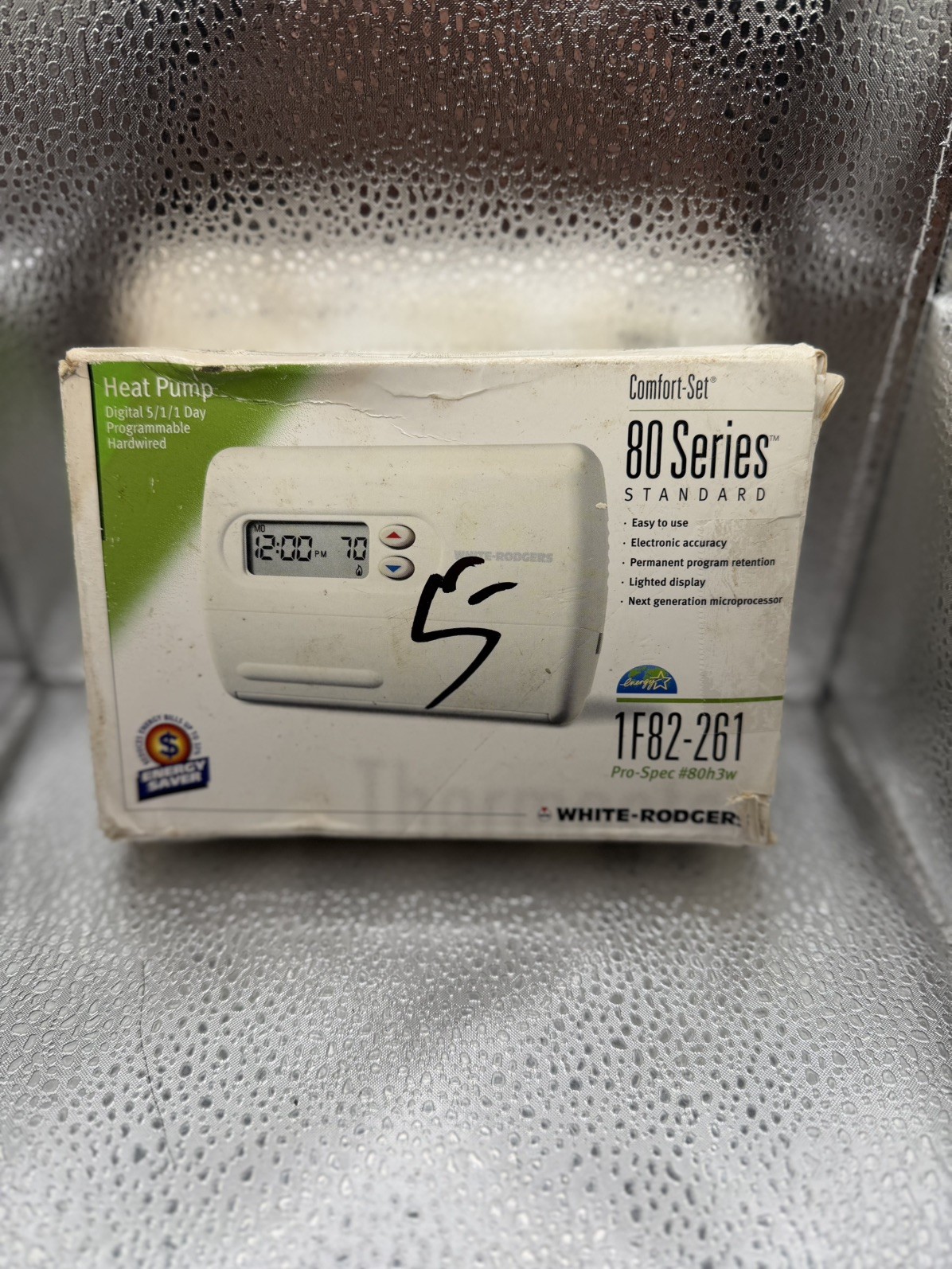 White-Rodgers 1F82-261 Digital 5/1/1 Programmable Thermostat - White