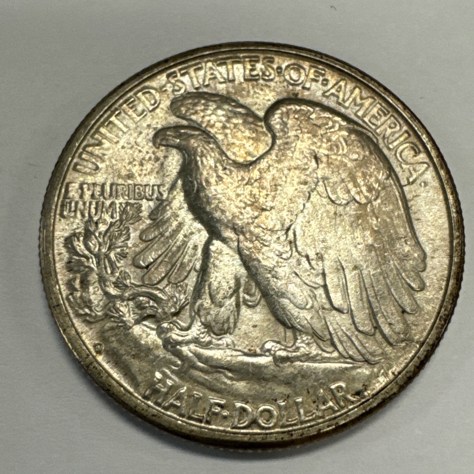 1947-D Walking Liberty Half Dollar Uncirculated-Toned