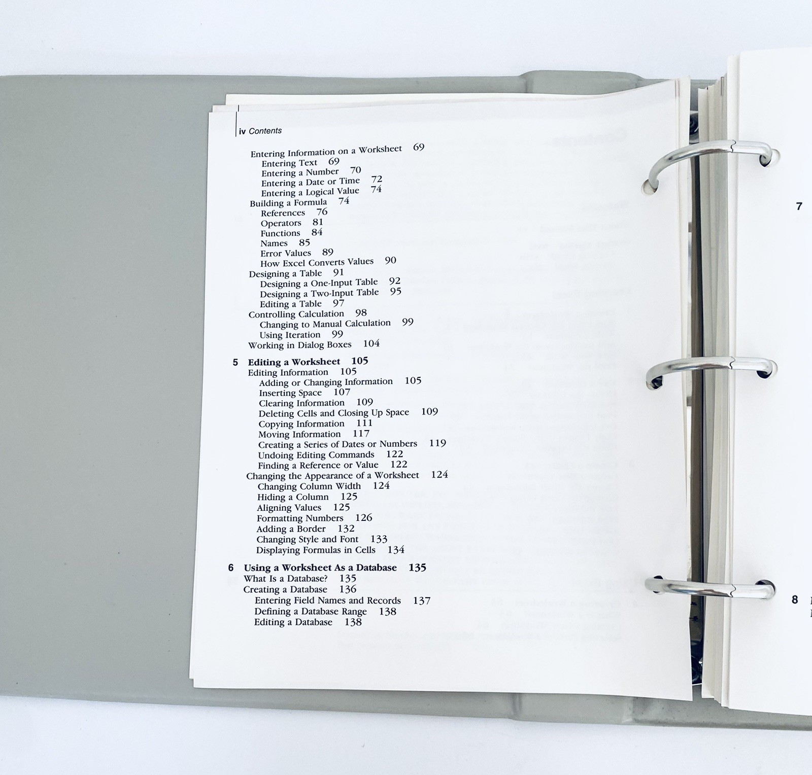 Microsoft High Performance Software Excel User Guide Binder Vintage 80s