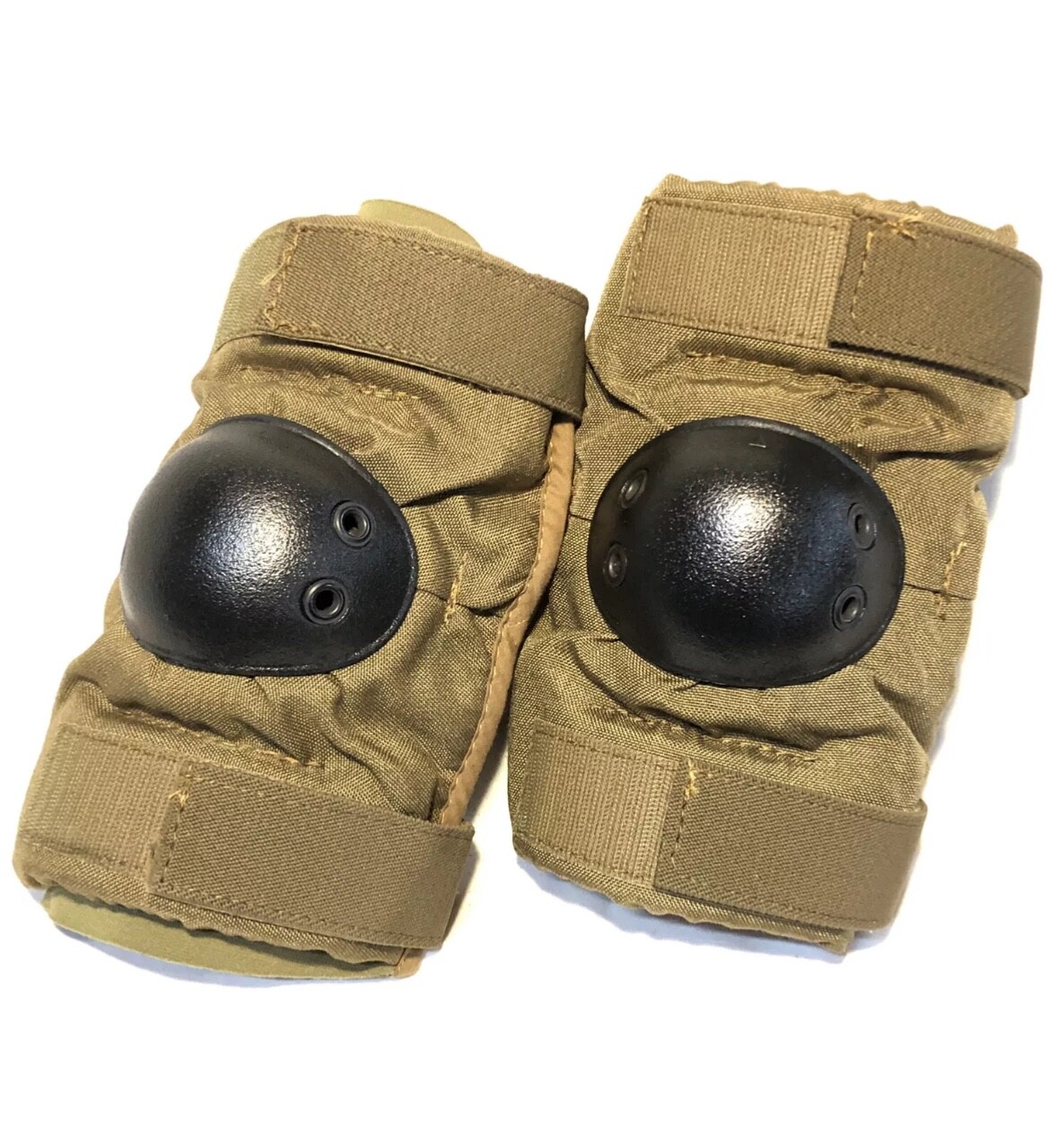 BIJAN'S L  BLACK HARD CAP USMC US MILITARY TACTICAL ELBOW PADS PAD SET