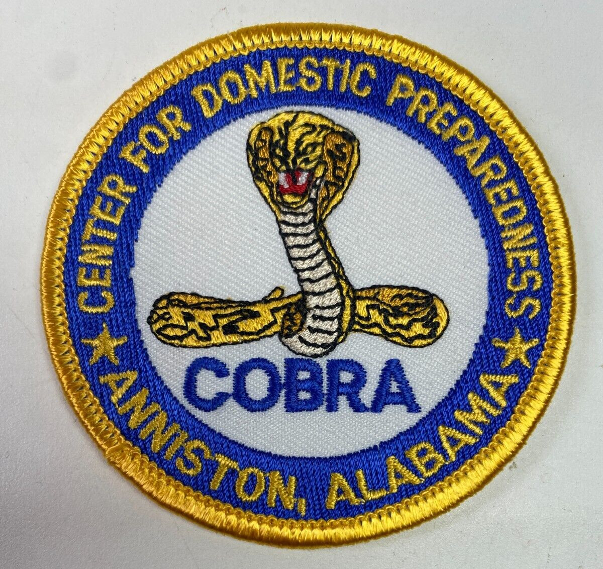 3" Center for Domestic Preparedness COBRA Anniston Alabama Patch B4
