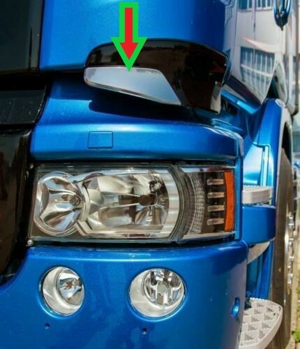 Streamline      SIDE AIR CONDITIONING CHROME    S.Steel    1 SET.    Fits Scania