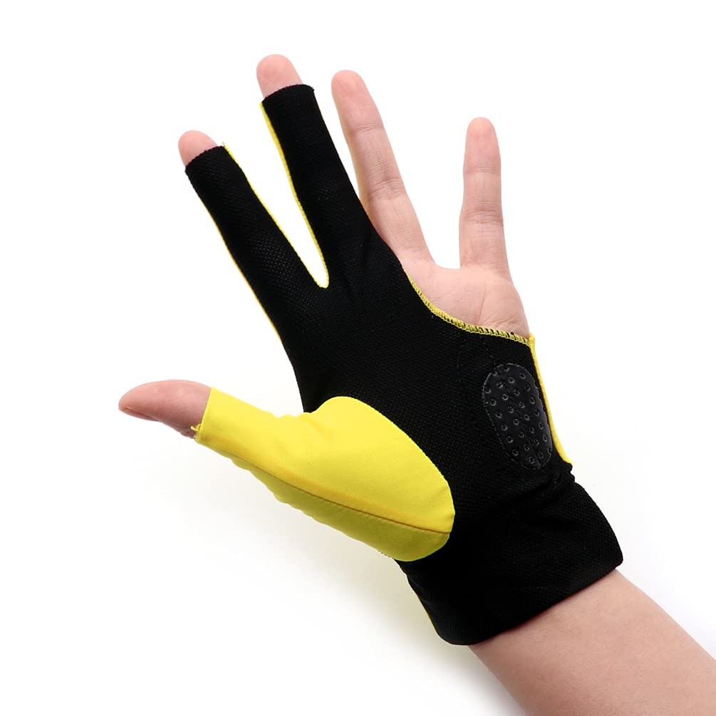 Professional Billiard Gloves for Left Hand Size L  Yellow Color