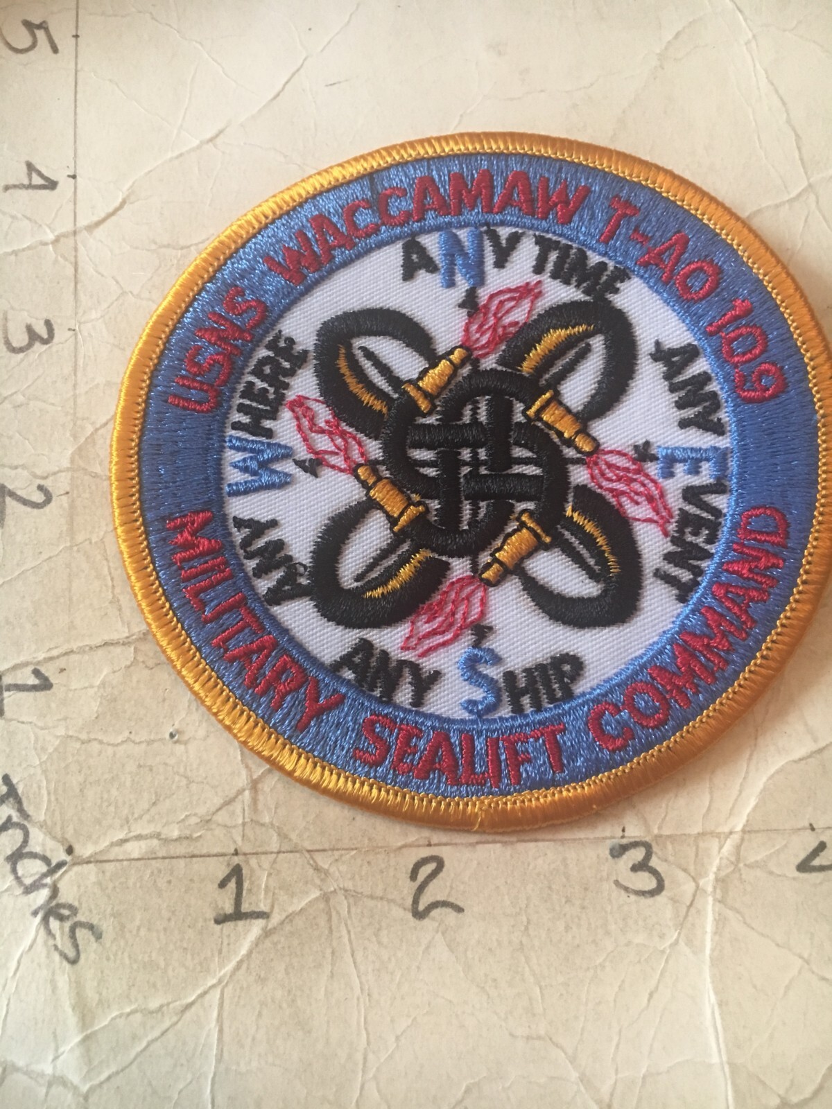US Navy USSN Waccamaw T-AO-109 patch 6/9/25