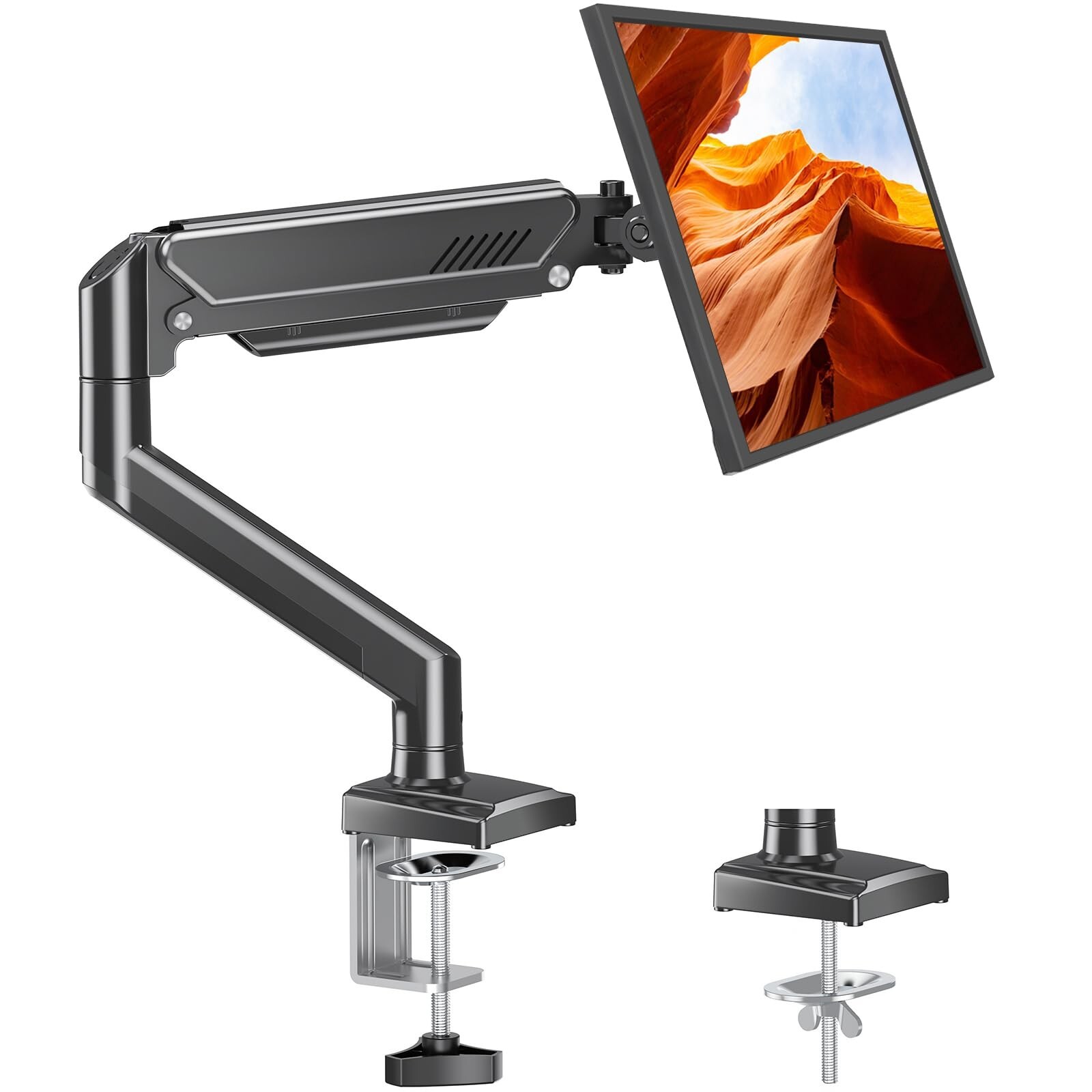 Single Monitor Arm Desk Mount Fits 13 to 32 inch Computer Monitor, Holds 4.4 ...
