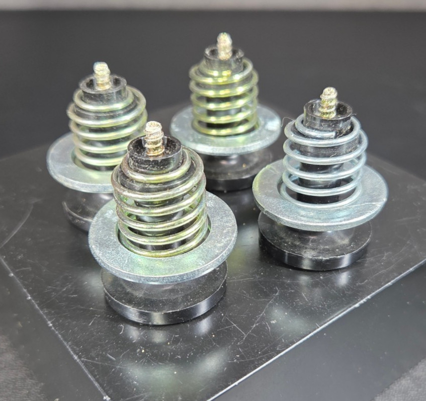 SET OF 4 OEM Pioneer PL-300 Turntable Part Feet Screws Springs Housing
