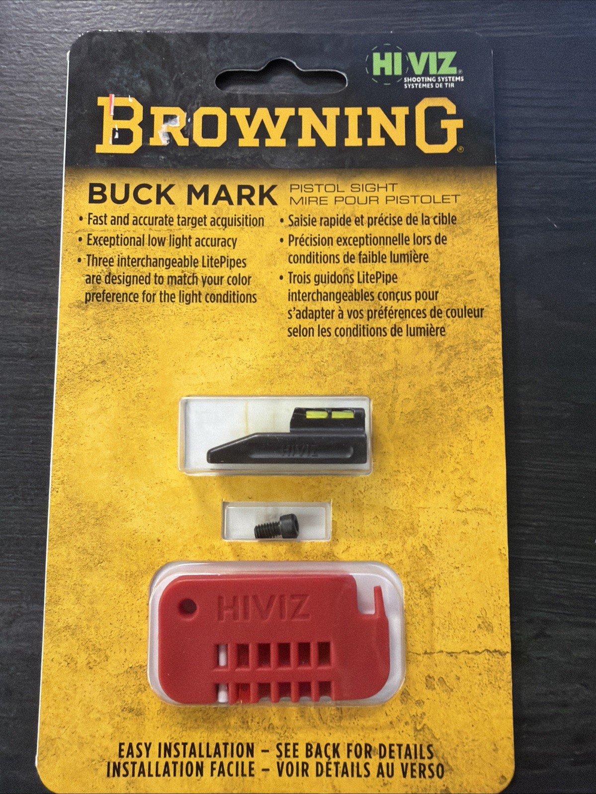 Browning HiViz Pistol Sight for Buck Mark 12875