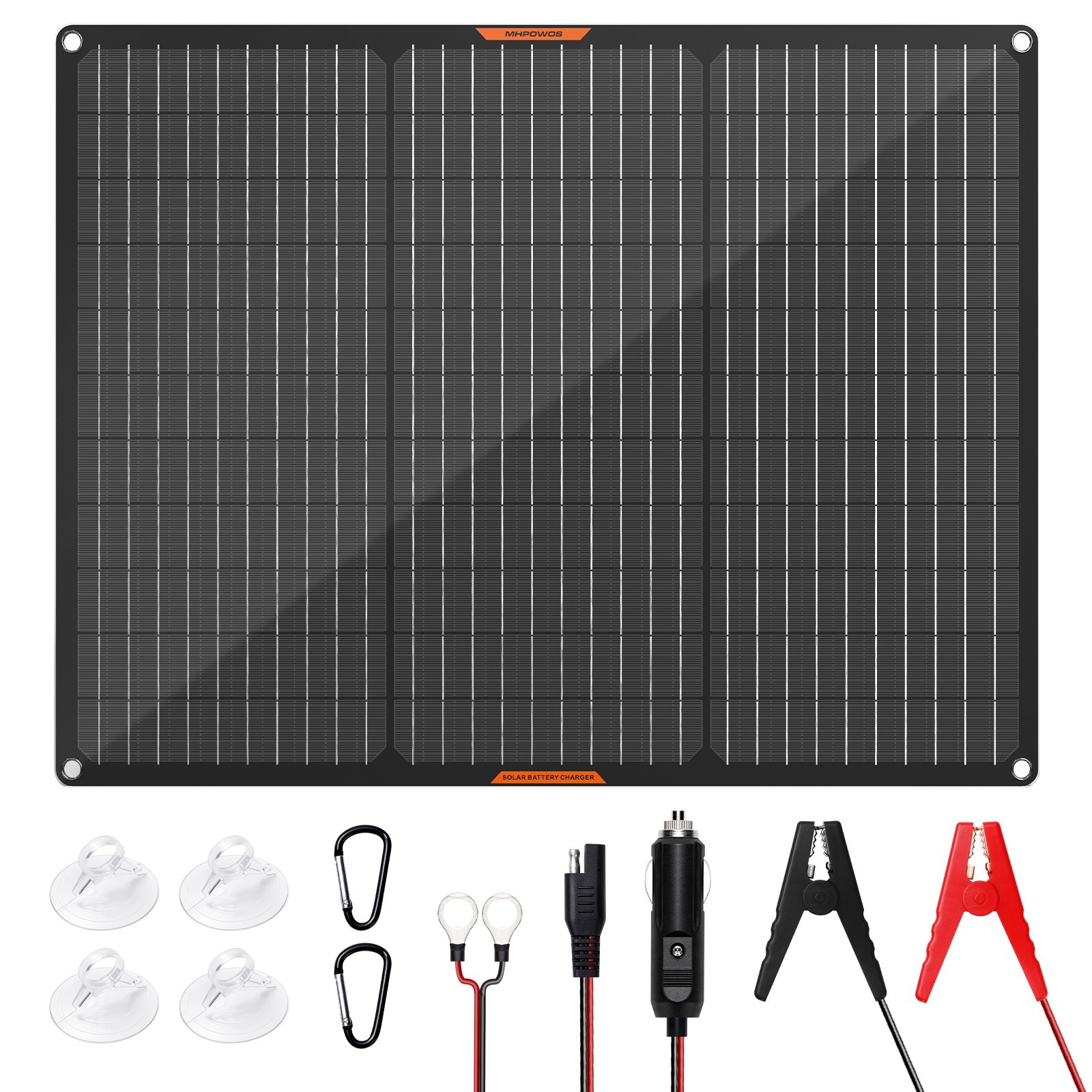 50W Solar Panel 12V Trickle Charger Battery Charger Kit Maintainer Boat Car RV