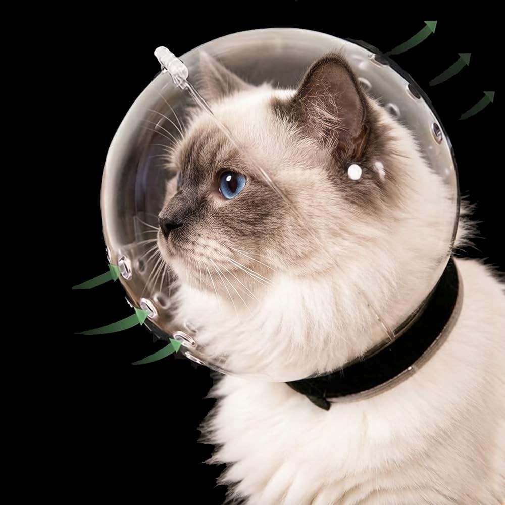 Cat Muzzle Combo  Adjustable Hood, Breathable AntiBite Muzzles to Prevent Bit...