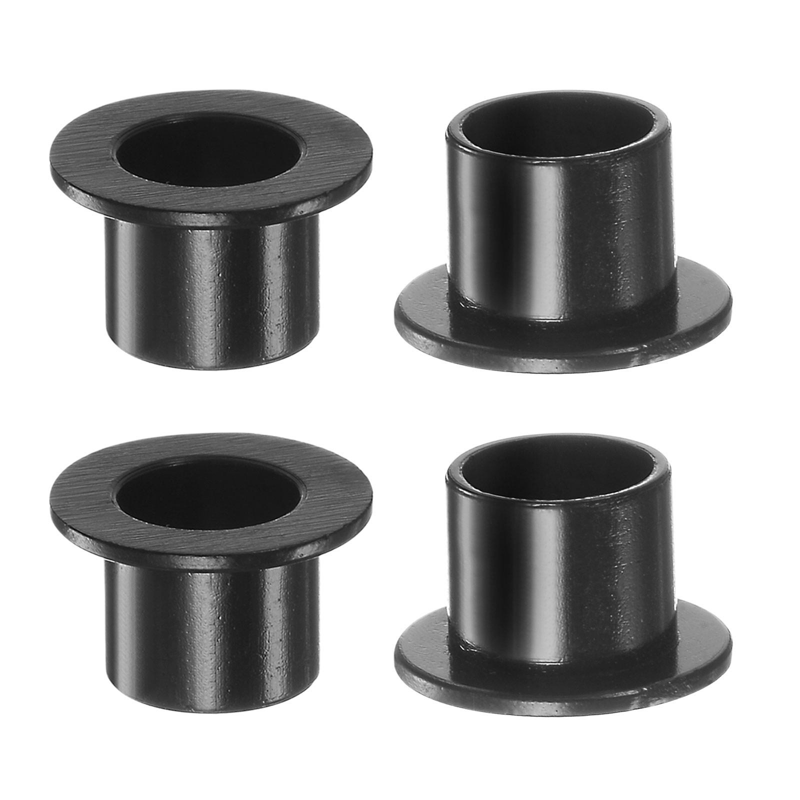 4pcs Flanged Sleeve Bearings 8.2mmx10mmx9mm Nylon Bushings, Black