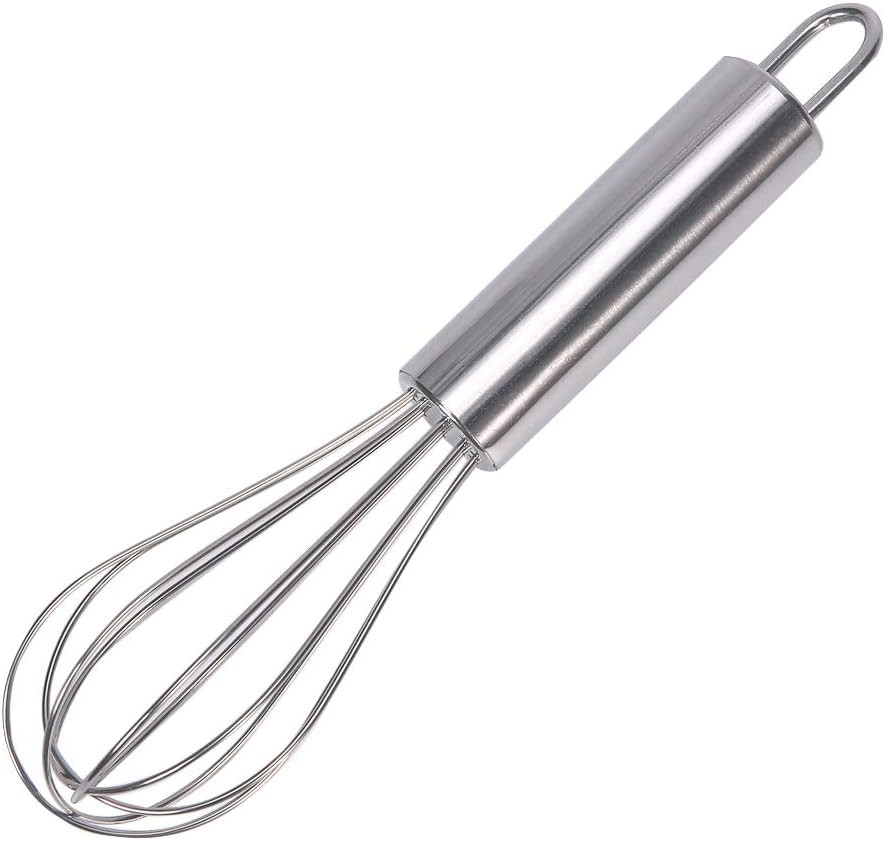 Stainless Steel Small Whisk, 6 inches | For Cooking, Cheese, Coffee, Flour,