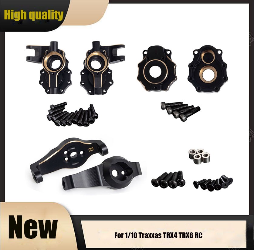 For Traxxas TRX4/TRX6 RC Upgrade - Brass Portal Drive Housing + Counter Weight