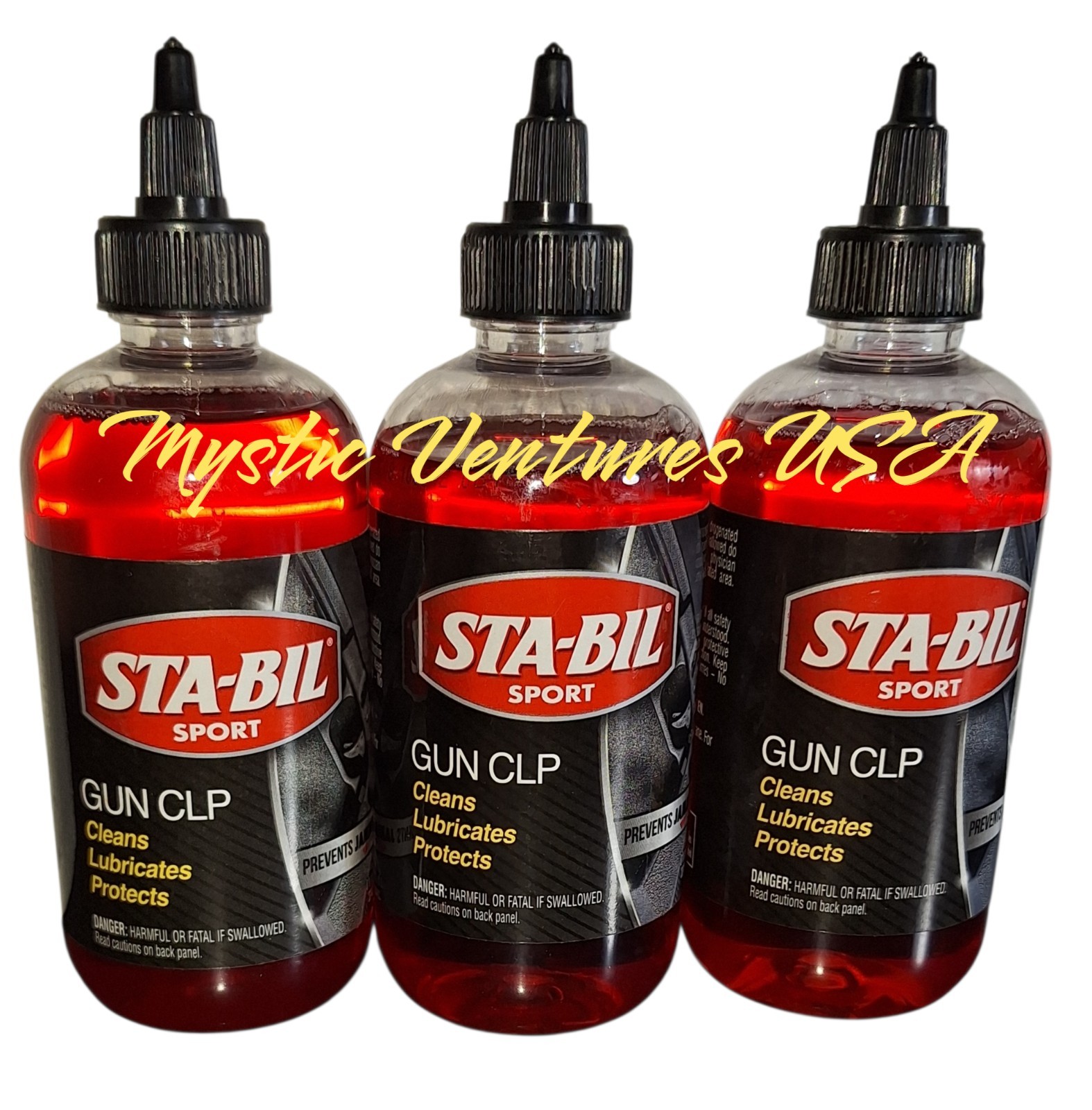 Lot Of 3 Bottles - Sta-Bil Gun Cleaner and Lubricant CLP 8 oz #22405