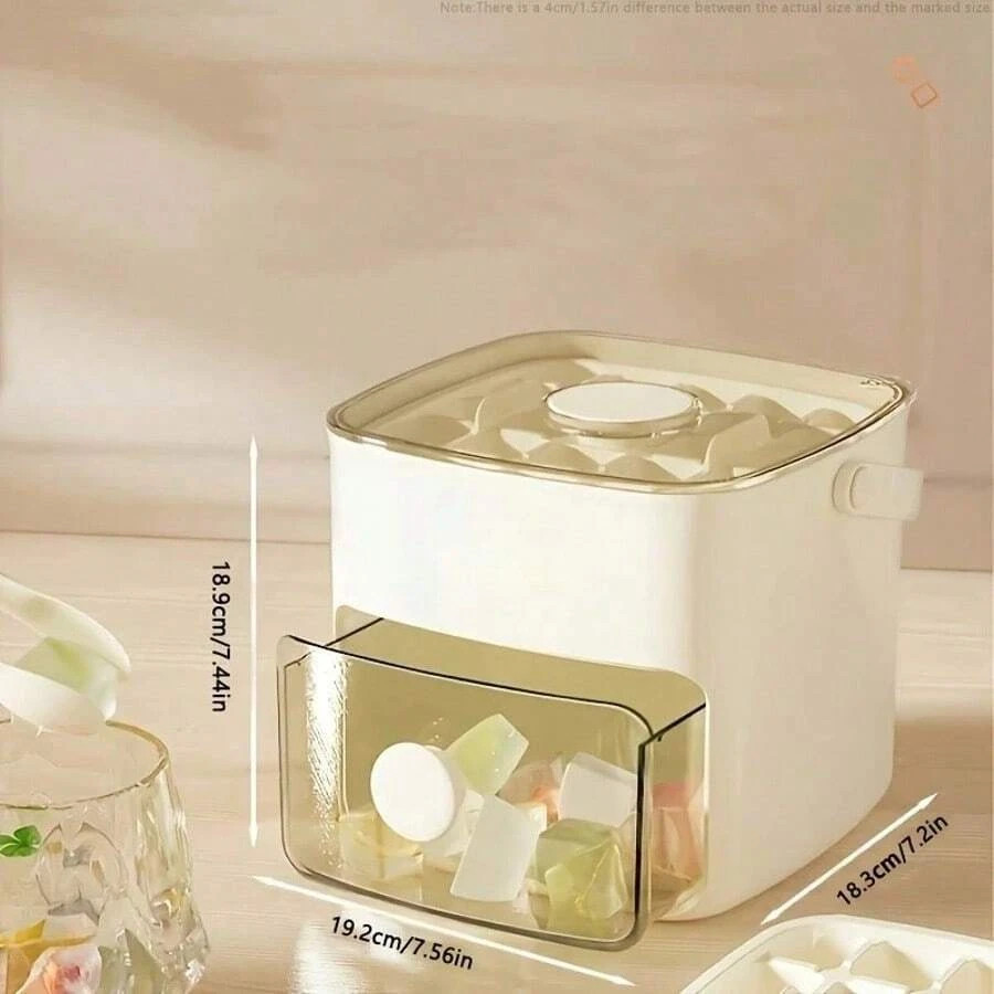 48 Grid Ice Cube Tray Press Type Large Capacity Ice Maker Box Portable For Home