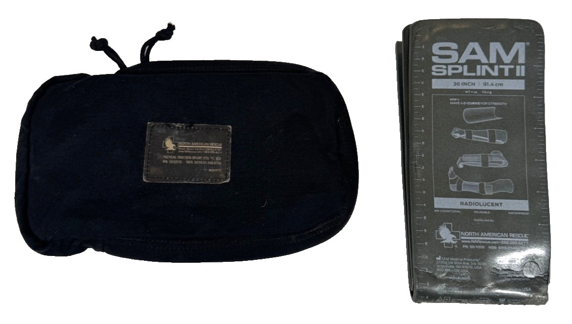 North American Rescue NAR Tactical Traction SAM Splint with Case